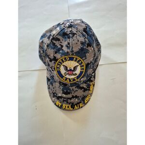 US Navy Digital Camo Hat NWU Type III Blue Camouflage Military Licensed Cap USN